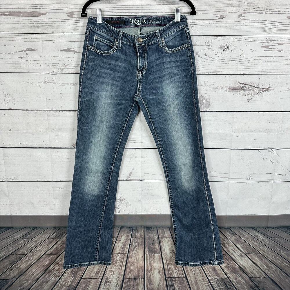 Wrangler Rock 47 Jeans Womens 6 Blue Bootcut‎ Western Cowgirl Rodeo Ranch